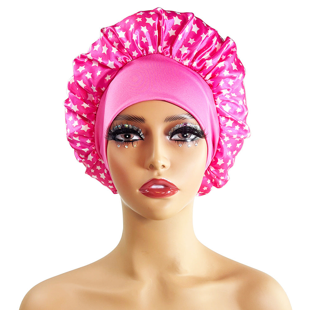 Satin Printing Beauty Shower/Night Cap