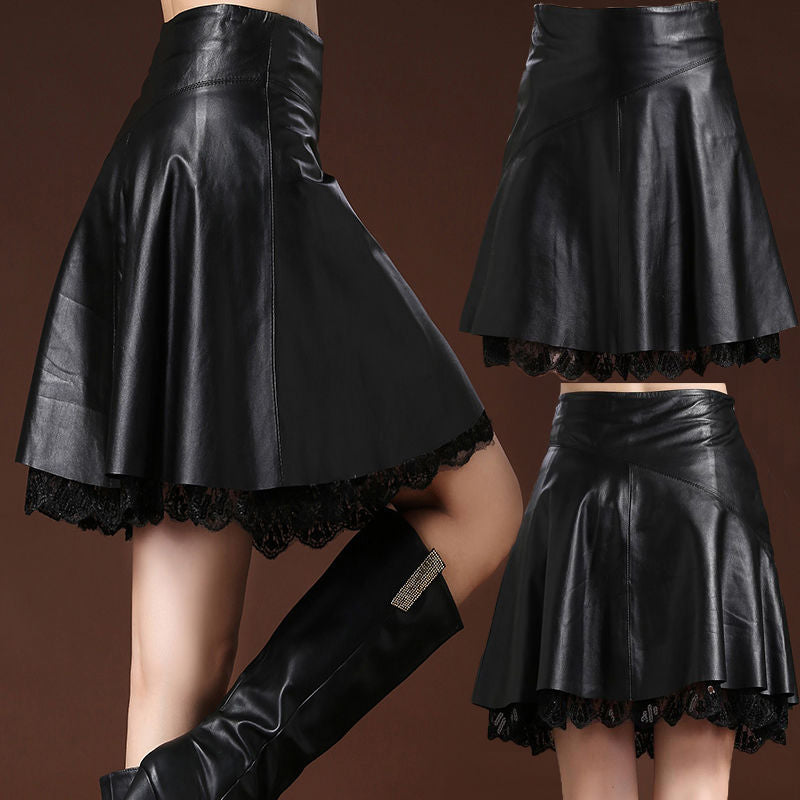 High-Waist Pleated Midi Skirt