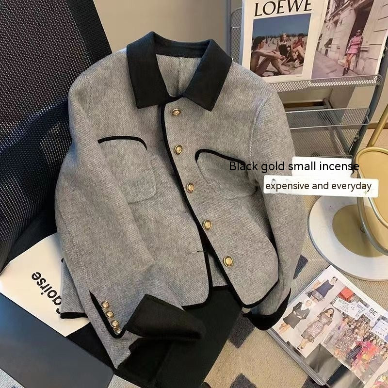 Fashionable Casual All-Matching Lapel Short Coat