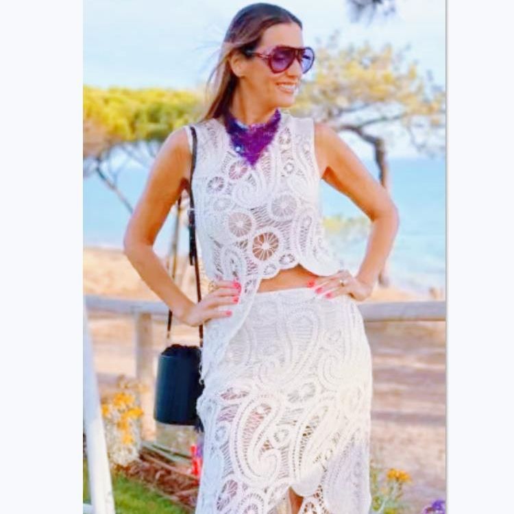 Women's Fashion Woollen Short Skirt Outfit