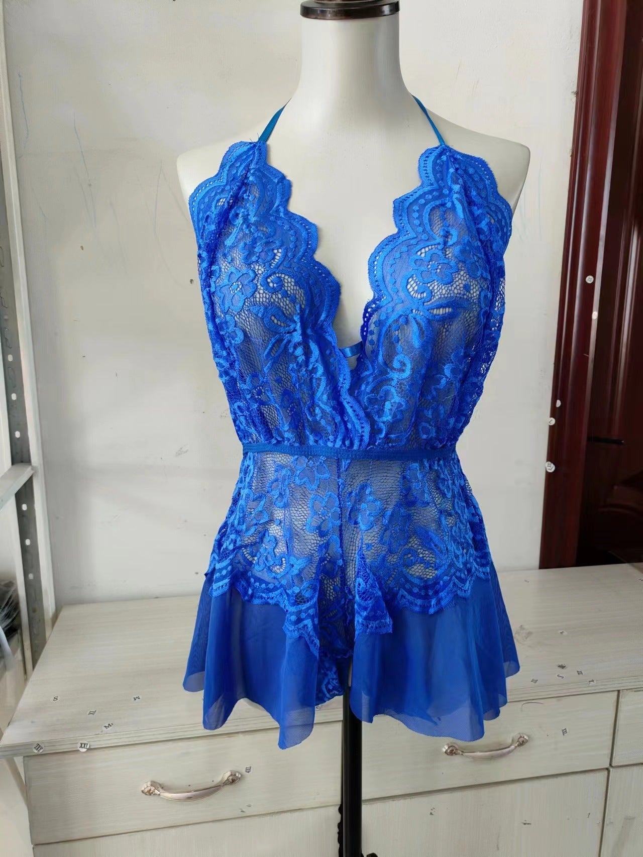 Charming Fairy Spaghetti-Strap Lingerie Nightdress