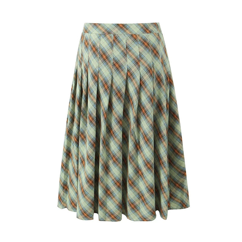 Low-Waist Retrol Long Skirt