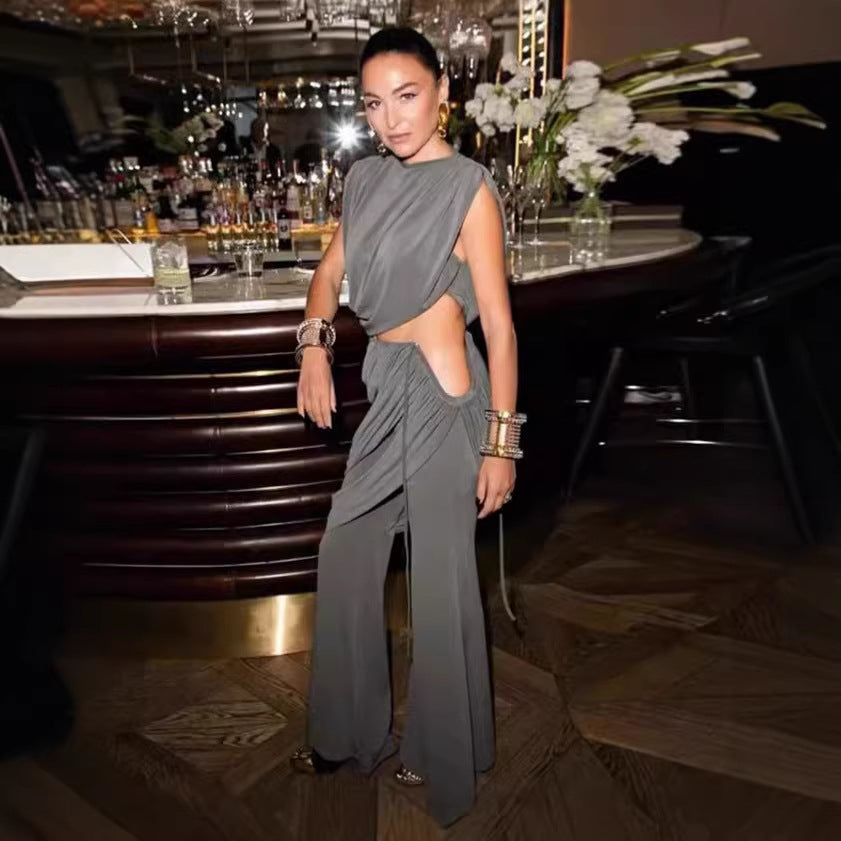 Women's Irregular Flared Trousers Suit