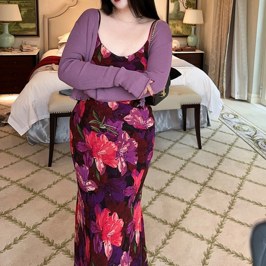 Lazy Vintage Large-Flower Dress