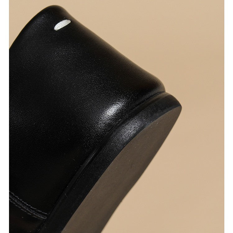 Vegetable Tanned Sheepskin Split-Toe Shoes For Women