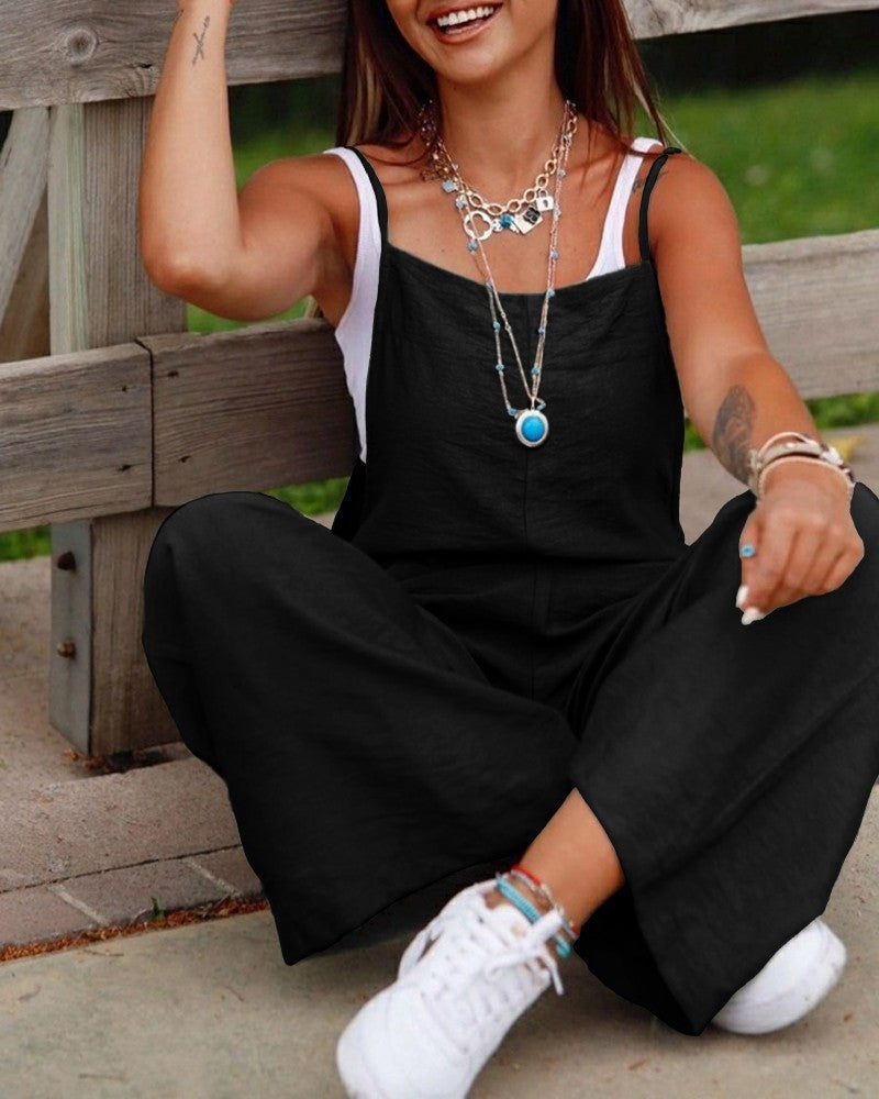 Sleeveless Jumpsuit With Pockets