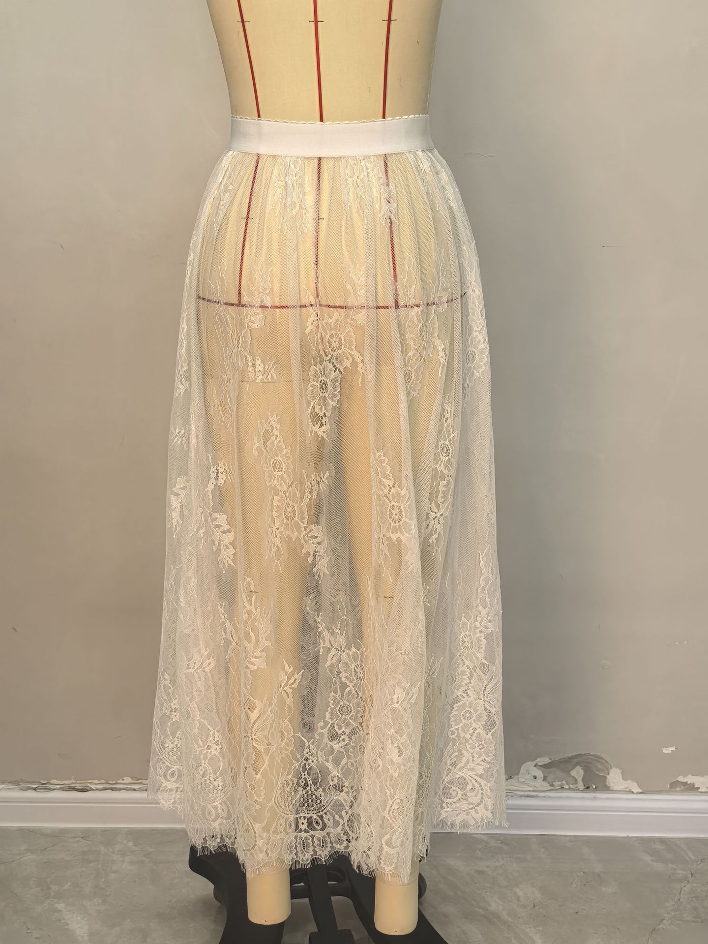 Women's Summer New Lace Sheer Skirt