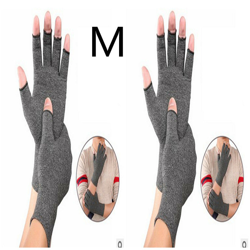 Non-Slip Breathable Health Care Nursing Half-Finger Gloves For Arthritis