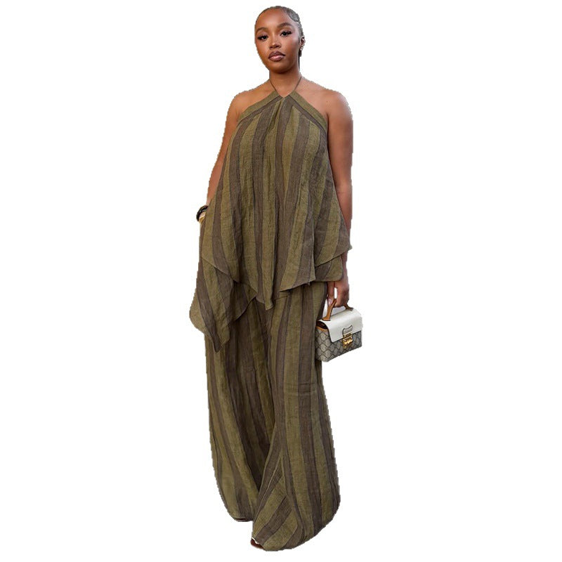 Asymmetrical Top & Wide-Leg Trousers Outfit
