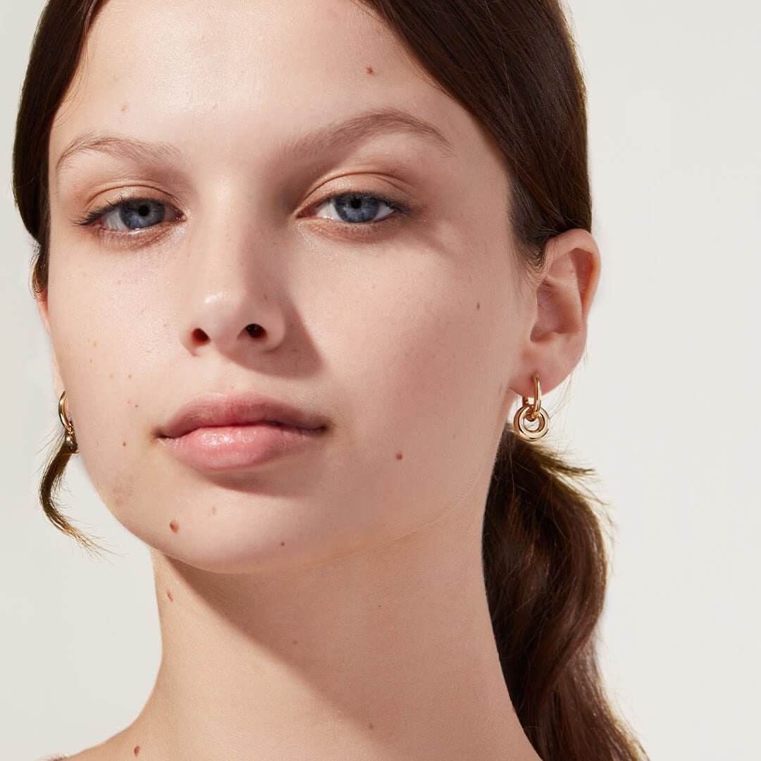 Minimalist Gold Double Hoop Earrings