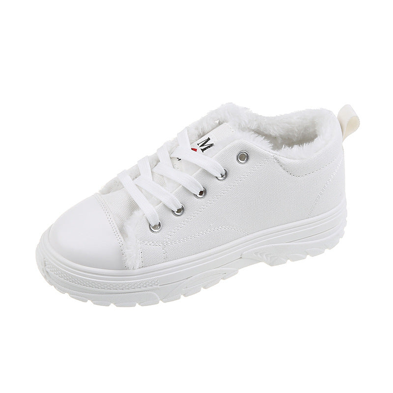 Winter Plus Velvet Cotton Women Canvas Shoes