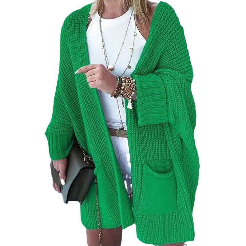 Loose Knitted Midi Sweater Coat