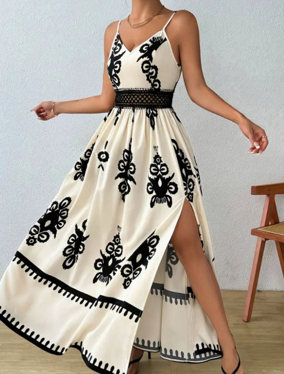 Stylish Printed Elegant Long Dress