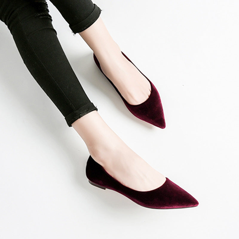 Pointed-Toe Shallow Mouth Shoes For Women