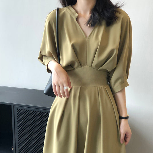 V-Neck Midi Dress