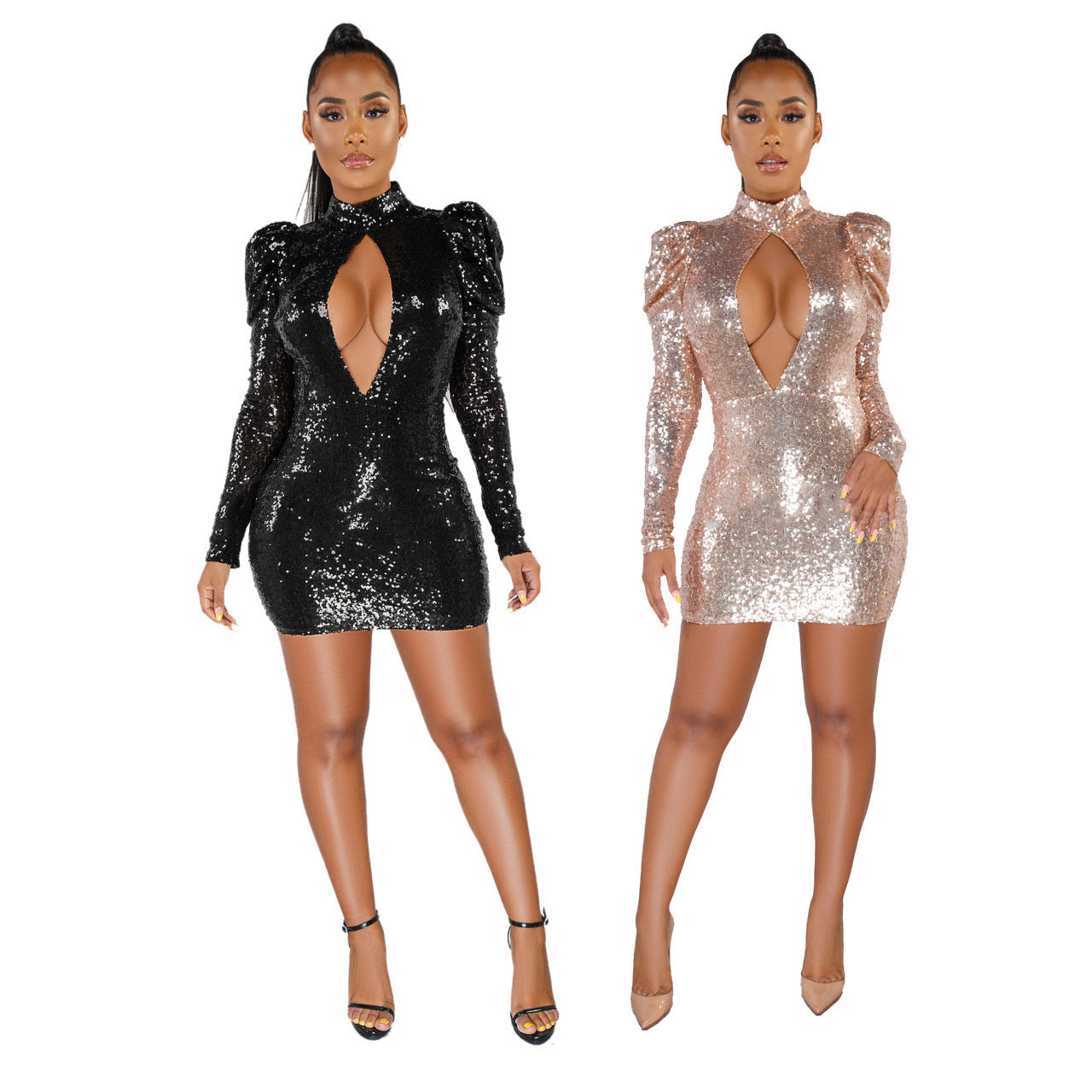 Backless Hollow Evening Mini Dress