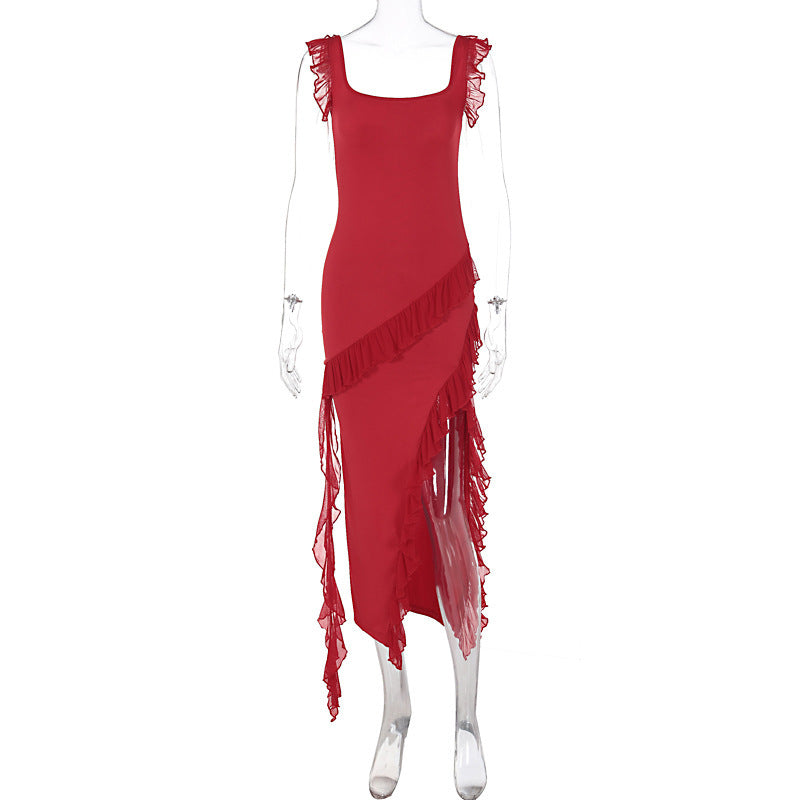 Stringy Stitching Temperament Dress