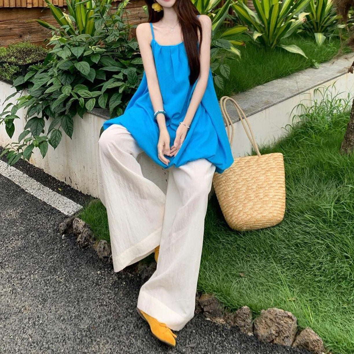 Cami & Loose Wide-Leg Pants Set