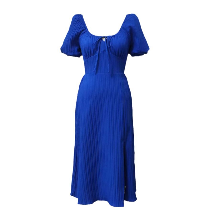 High Waist Elegant Split Mid-length Dress