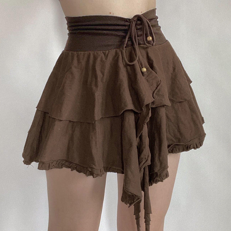 Wandering-Style Retro High Waist Skirt