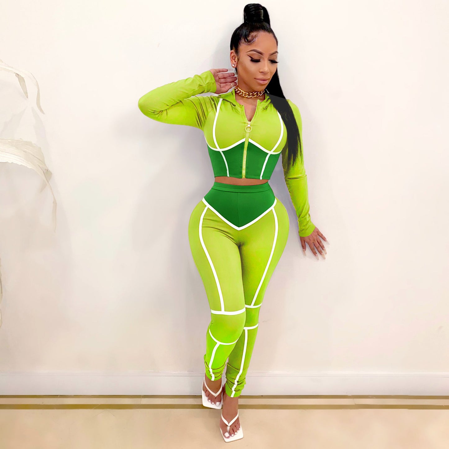 Tight Two-Piece Sports Suit For Women