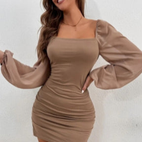 High-Waist Slim Dress