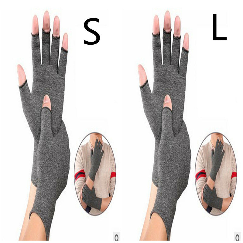 Non-Slip Breathable Health Care Nursing Half-Finger Gloves For Arthritis