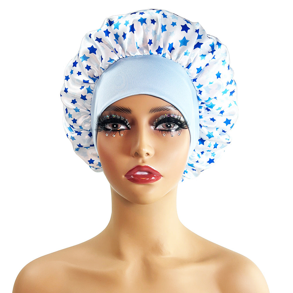 Satin Printing Beauty Shower/Night Cap