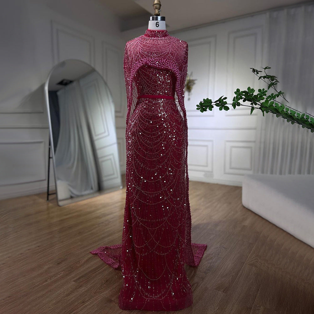 Pearl Light Luxury Trailing Dress