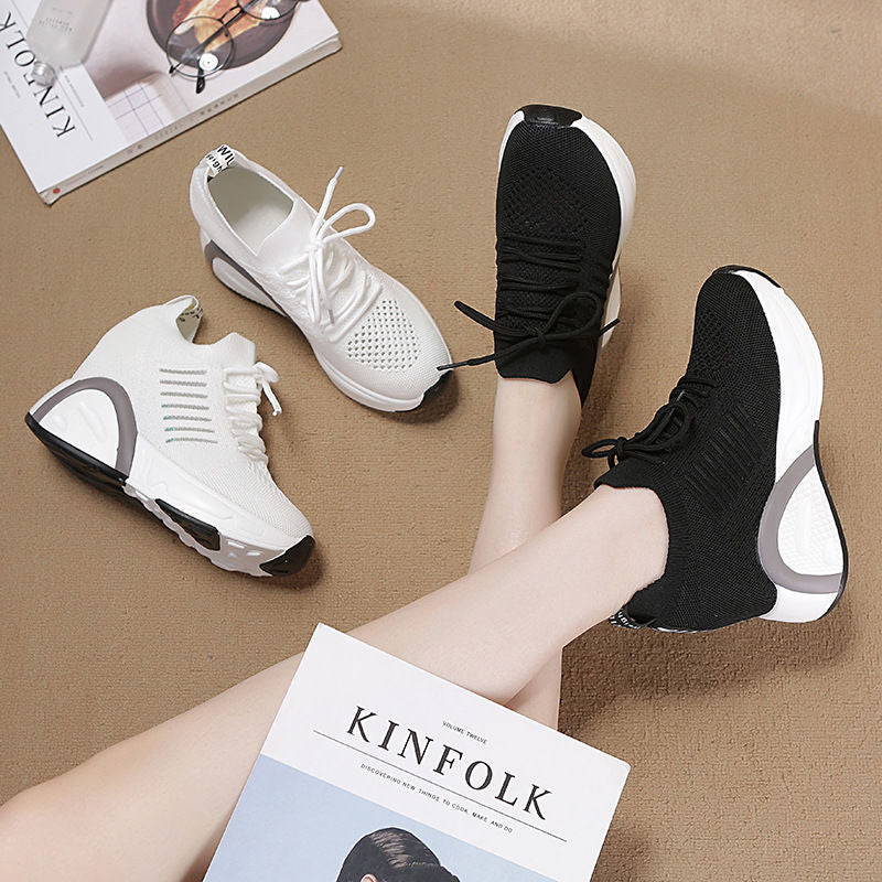 Cute Mesh Thick-Sole Sneakers For Women