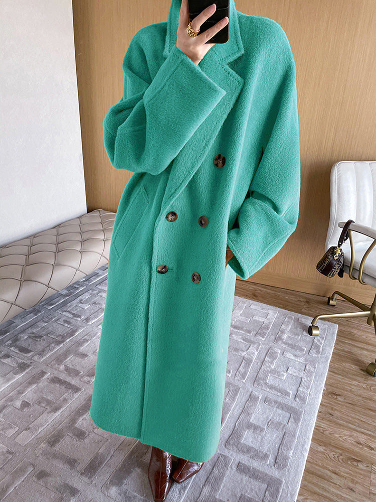 Women's Mid-Length Winter Thick Woollen Cashmere Coat