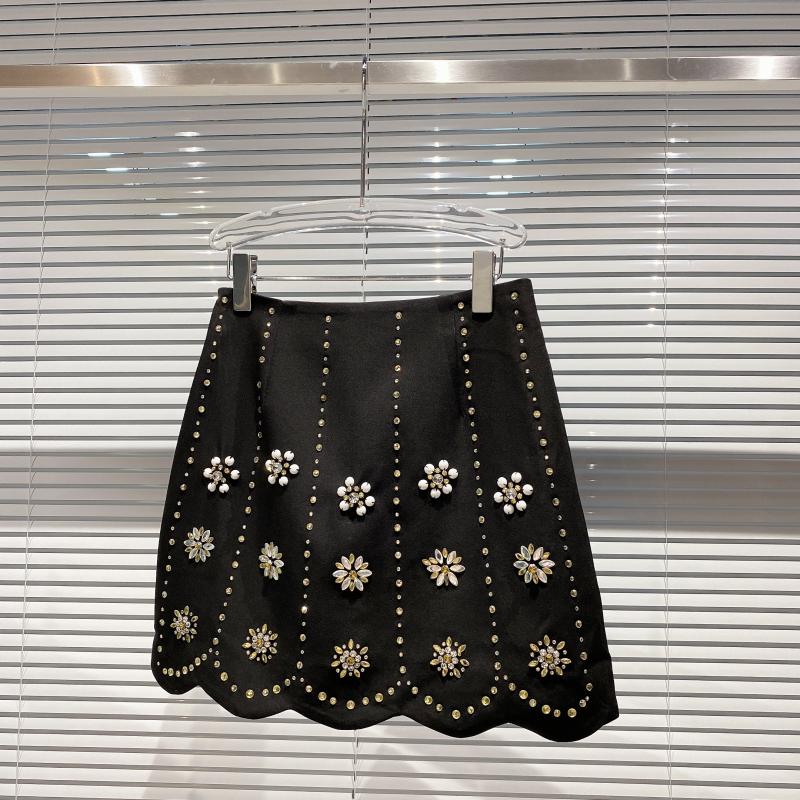 Handmade Flower-Beaded Skirt