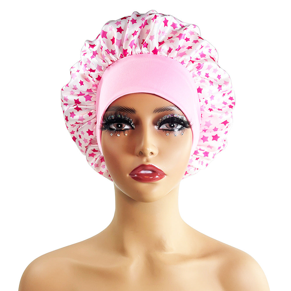 Satin Printing Beauty Shower/Night Cap