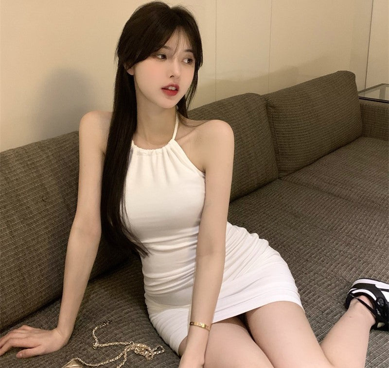 Sleeveless Skinny Tight-Waist Sling Dress