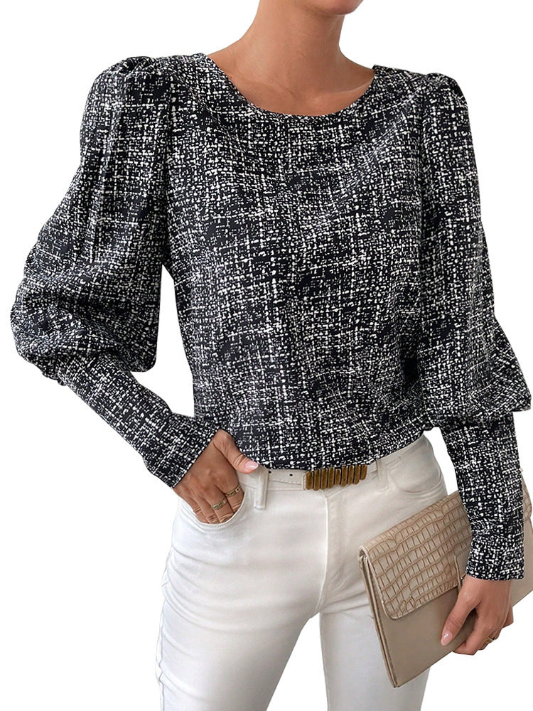 Back-Buttons Elegant Retro Shirt For Women