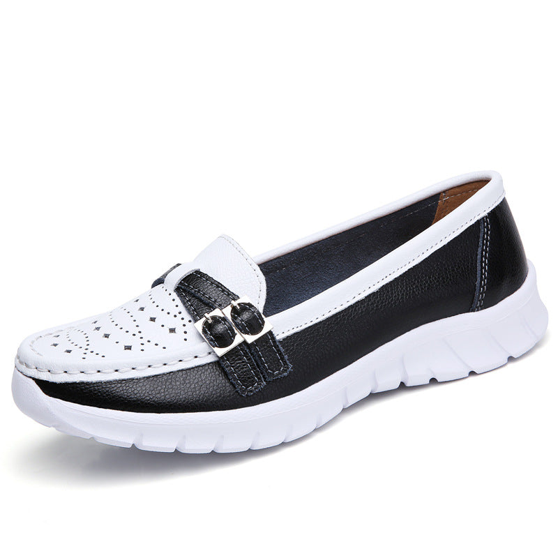 Simple Flat-Heel Slip-On Shoes For Women