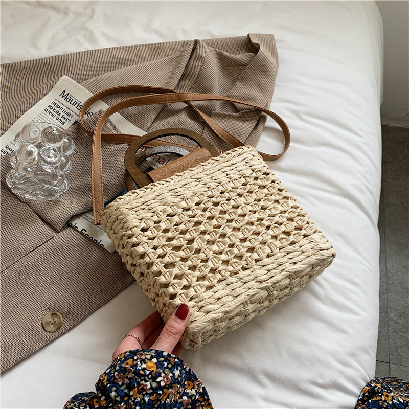 New Trendy Casual Weaving Handbag For Women
