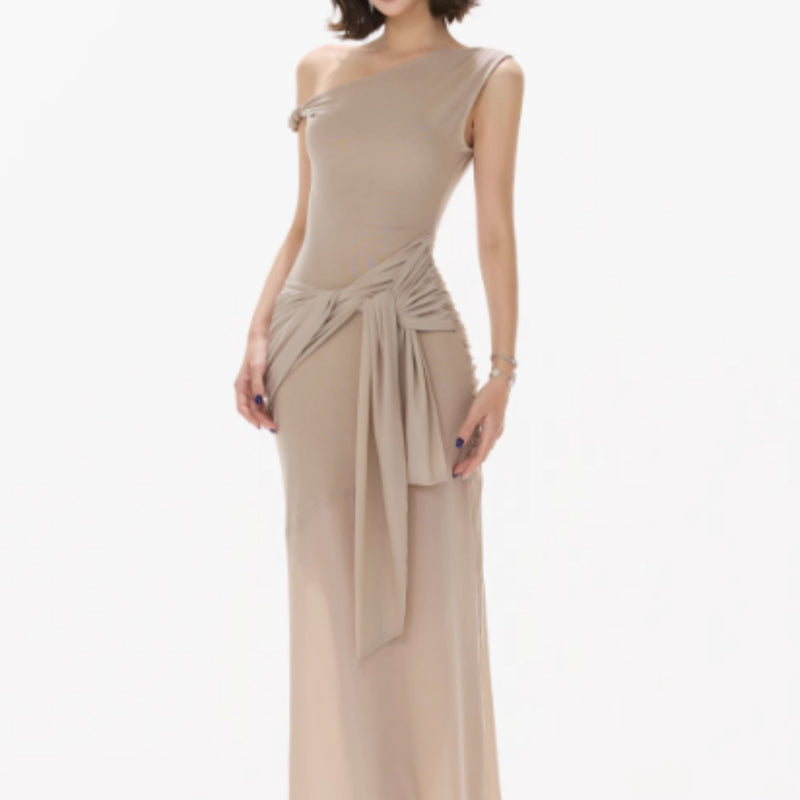 Cool Knitted Off-neck Hot Girl Dress
