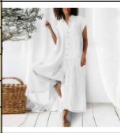 Europeanstyle Womens Casual Solid-colored,Short-sleeved, Mediumlength Cottonlinen Shirt And Pants Set