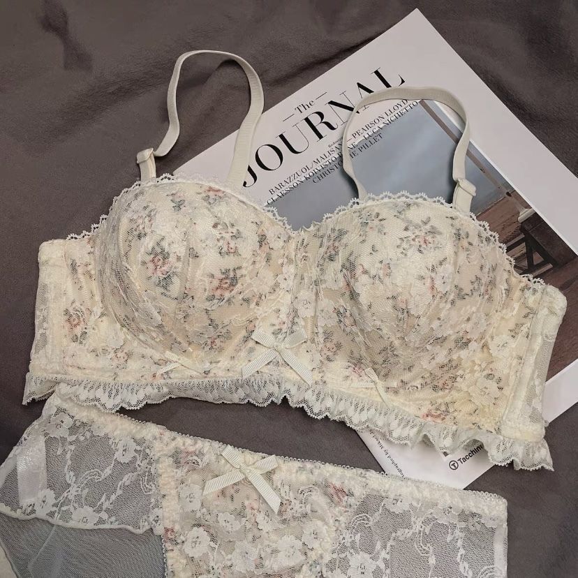 Sweet French Floral Lingerie Set