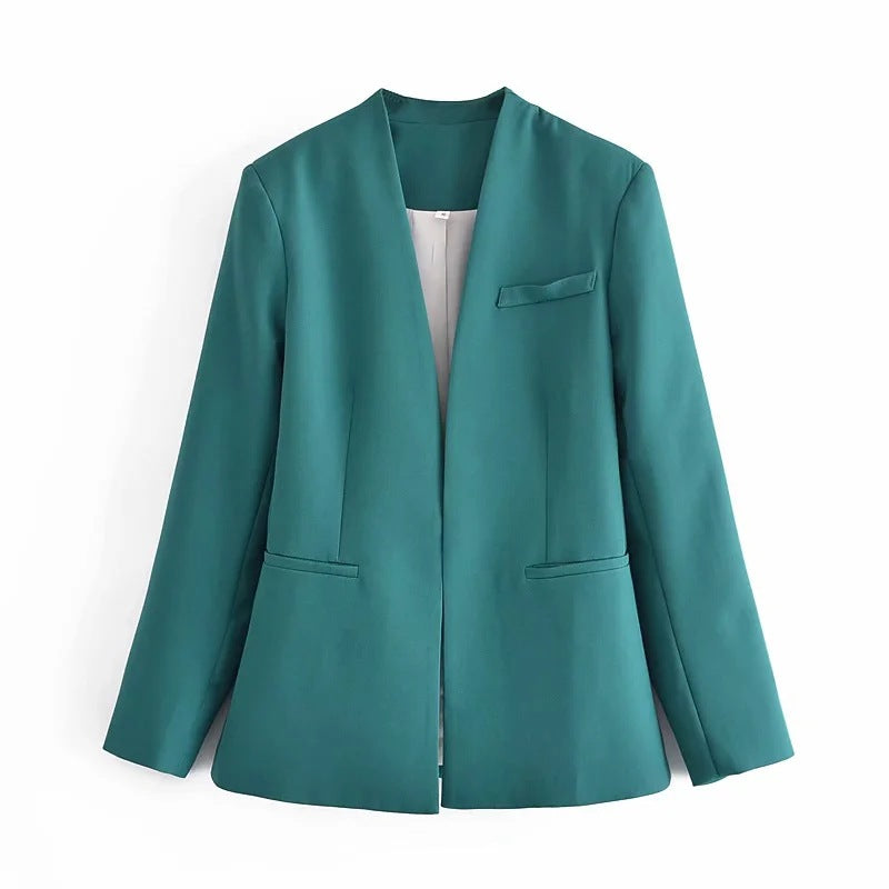 Ladies' New Solid-Colour Suit Jacket