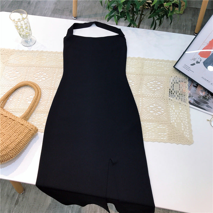 Backless Sexy Strap Split-Thigh Dress