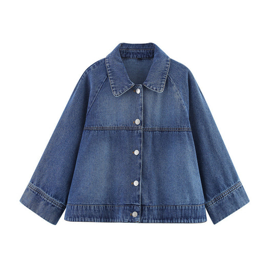 Women's Cape-Style Denim Jacket