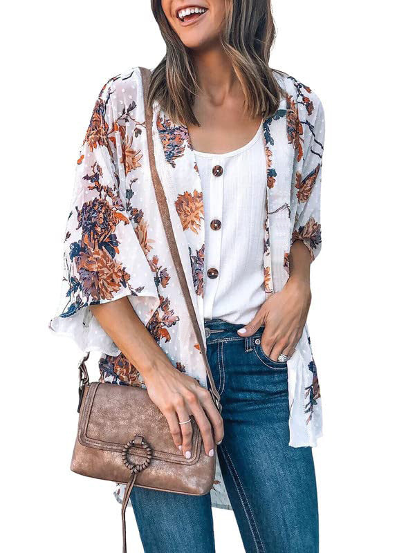 Flower Print Shirt Jacket For Women