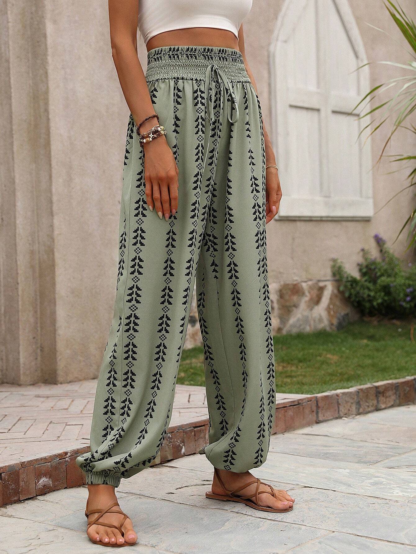 Women's Mesh Wide-Leg Casual Trousers