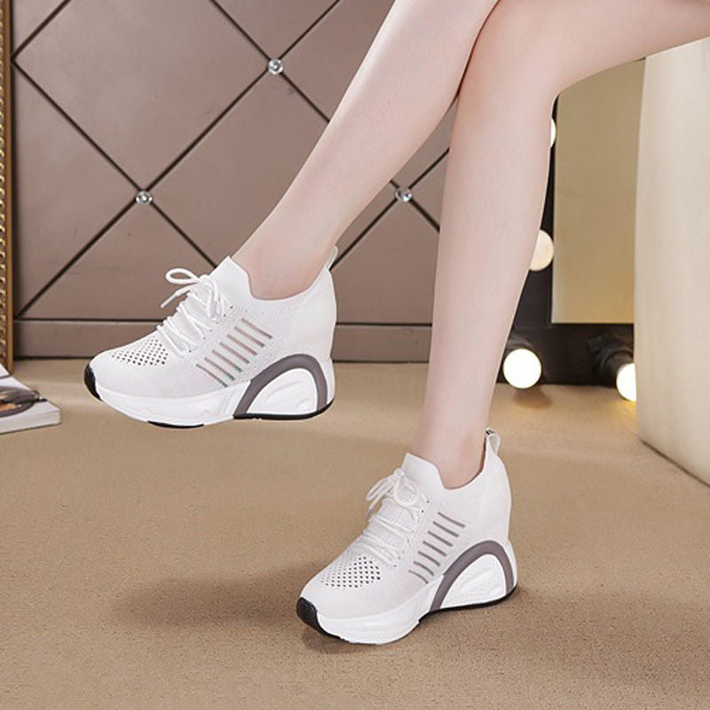 Cute Mesh Thick-Sole Sneakers For Women