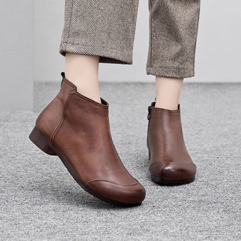 Low-Heel Ankle Boots