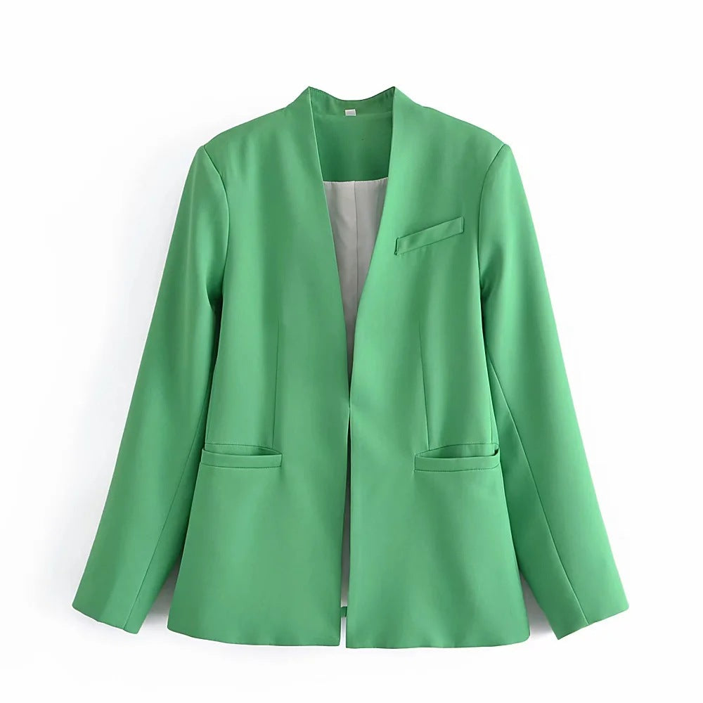 Ladies' New Solid-Colour Suit Jacket