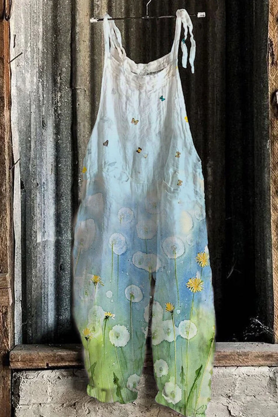 Sweet Little Print Retro Wide-leg Women's Jumpsuit