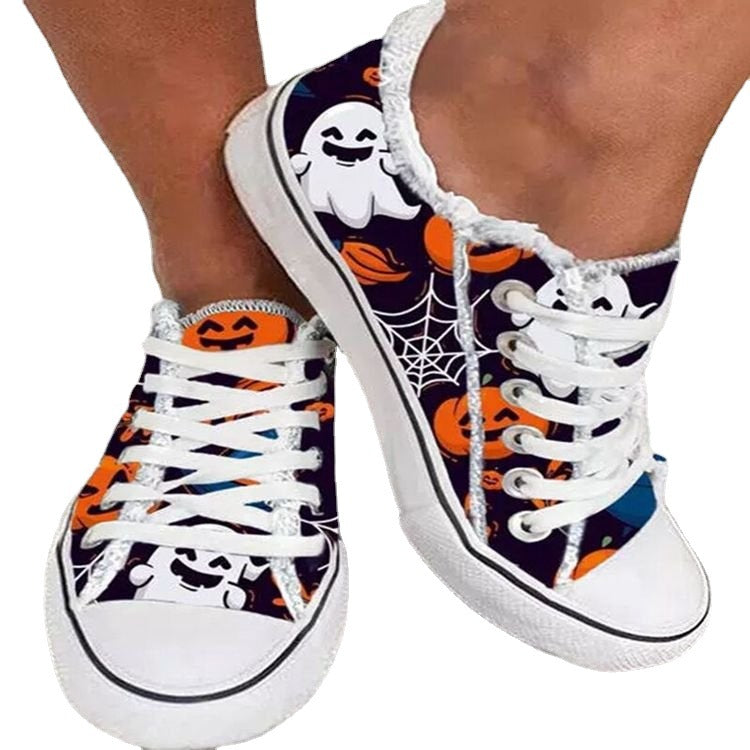 Graffiti Print Canvas Shoes